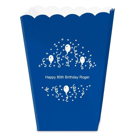 Balloons and Streamers Mini Popcorn Boxes